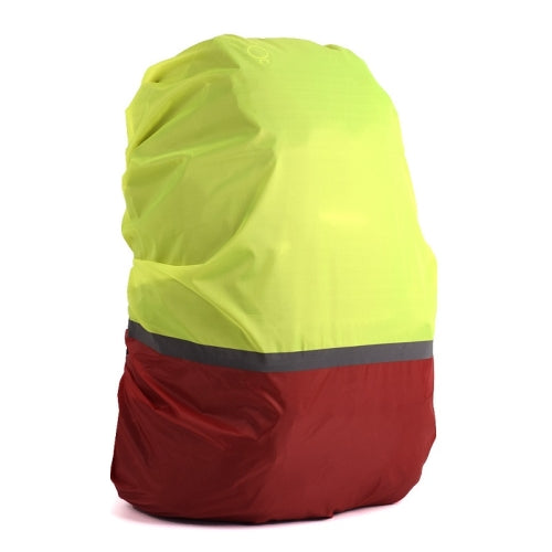 2 PCS Outdoor Mountaineering Color Matching Luminous Backpack Rain Cover, Size: M 30-40L(Red + Fluorescent Green)