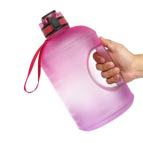 TT-T585 1 Gallon / 3.78L Sports Kettle Large Capacity Gradient Color Plastic Space Bottle, Colour: Pink Purple