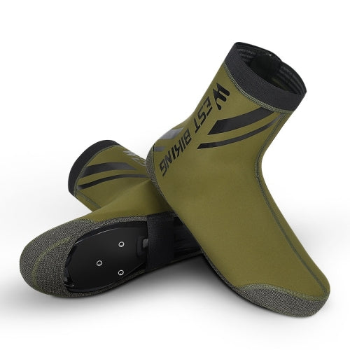 WEST BIKING YP0215049 Cycling Windproof And Warm Shoe Cover, Size: M(ArmyGreen)