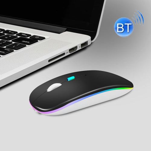 Y20 4 Keys Colorful Glow Charging Mute Mouse Notebook Game Wireless Mouse, Colour: Bluetooth Version (Black)