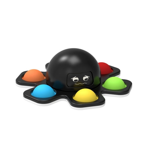 3 PCS Face-Changing Octopus Bubble Top Decompression Toy, Colour: Black