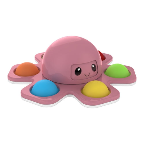 3 PCS Face-Changing Octopus Bubble Top Decompression Toy, Colour: Pink