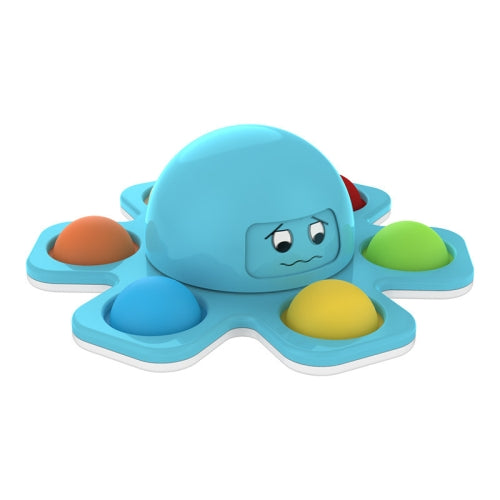 3 PCS Face-Changing Octopus Bubble Top Decompression Toy, Colour: Blue