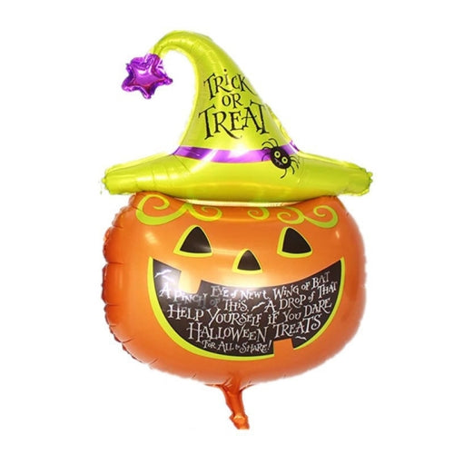 5 PCS Halloween Aluminum Film Balloon Party Decoration,Style: Pumpkin B