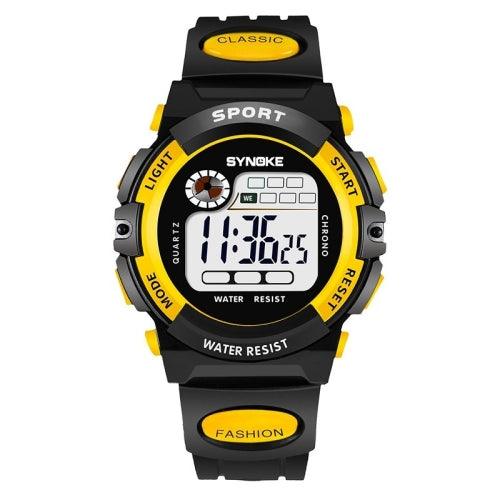 SYNOKE 99269 Children Sports Waterproof Digital Watch, Colour: Large (Yellow)