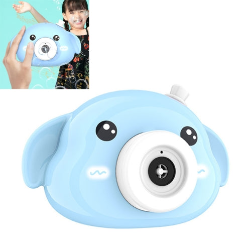 Electric Light Music Children Piggy Bubble Camera(Light Blue)