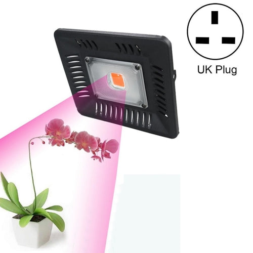 50W Ultra-Thin LED Plant Light, Full Spectrum COB Growth Light, Vegetable, Fruit & Flower Greenhouse Fill Light With Plug, Specification:UK Plug