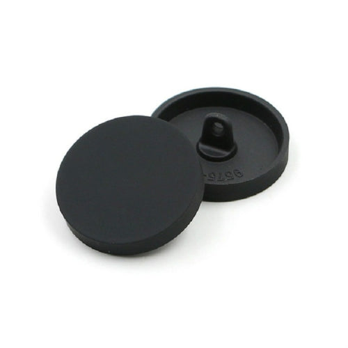 Black 100 PCS Flat Metal Button Clothing Accessories, Diameter:18mm