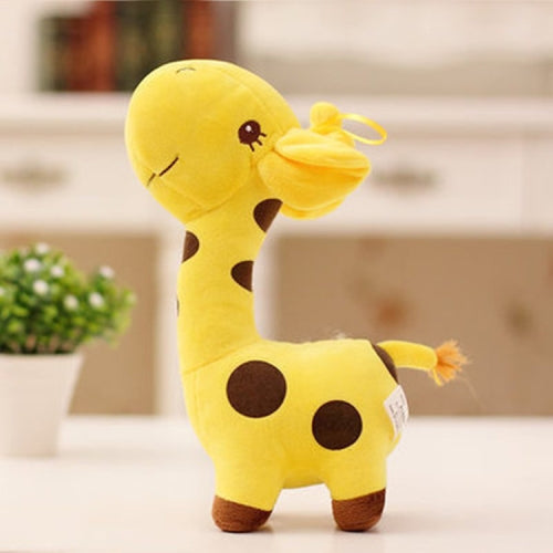 Kawaii Plush Children Giraffe Kids Sofa Children Baby Girls Boys Plush Giraffe Toys, Color:Yellow, Size:Height18cm