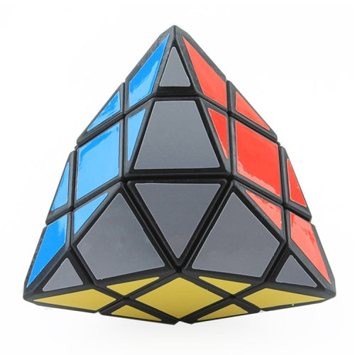 4-Corner-Only Magic Cube Rice Dumplings Twisty Puzzle Cube Pyramid Speed Puzzle Cubo Magico Children Learning Educational Toy(Black)