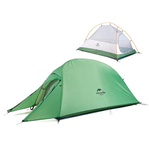 Naturehike NH15T002-T1 Ultralight Tent Outdoor Camping Rainproof Tent, Colour:210T Plaid Bud Green, Style:Single