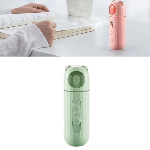 Mini Portable Moisturizer Facial Humidifier Disinfection Bottle Automatic Alcohol Sprayer(Green)