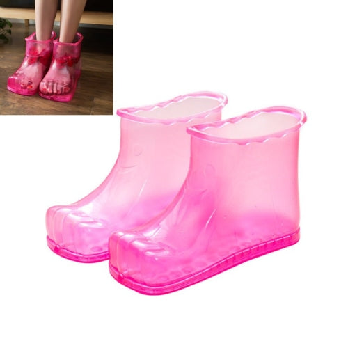 Non-Magnetic Portable Household Plastic High Tube Bubble Foot Shoes Bubble Bucket, Size:Height 18CM 45 Yards(Rose Red)