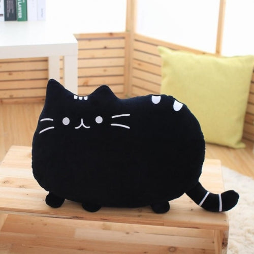 3 PCS Soft Plush Stuffed Animal Doll Anime Toy Cute Cushion(Black)