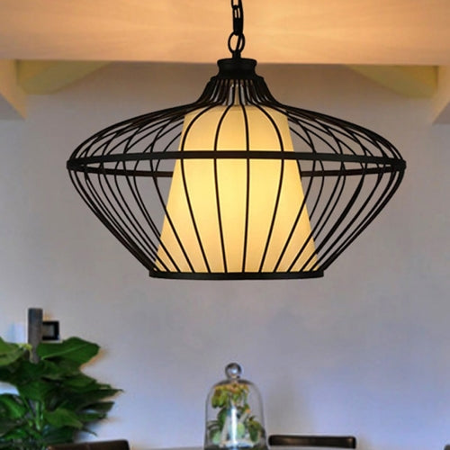 YWXLight Retro Industrial Pendant Light Birdcage Modeling Pendant Lamp Perfect for Kitchen Dining Room Bedroom Cafe