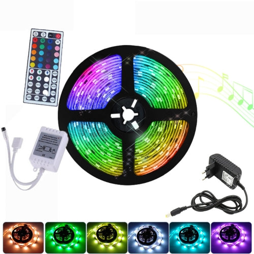 YWXLight UK Plug 5M 2835SMD Light With 44 Key Remote Control RGB LED Light Strip