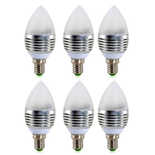 6 PCS YWXLight AC 85-265V E14 4W RGB Dimmable LED Candle Light With Remote Control