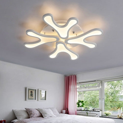 Simple Modern Led Ceiling Lamp Creative Atmosphere Hotel Lobby Ceiling Lamp Living Room Nordic Flower Ceiling Lamp, 4 Heads 580mm (Warm White)