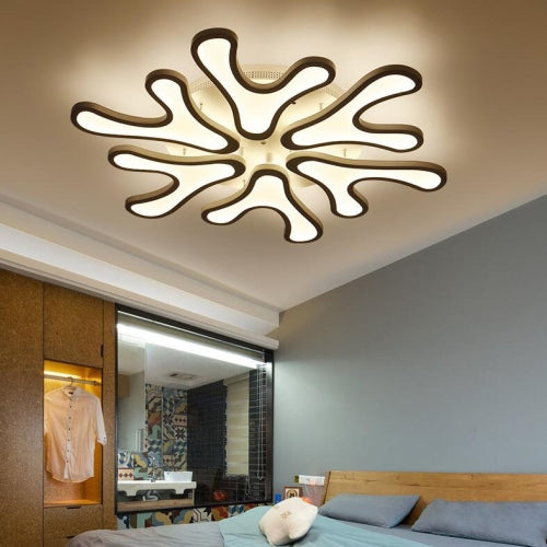 Simple Modern Led Ceiling Lamp Creative Atmosphere Hotel Lobby Ceiling Lamp Living Room Nordic Flower Ceiling Lamp, 6 Heads 700mm (Warm White)