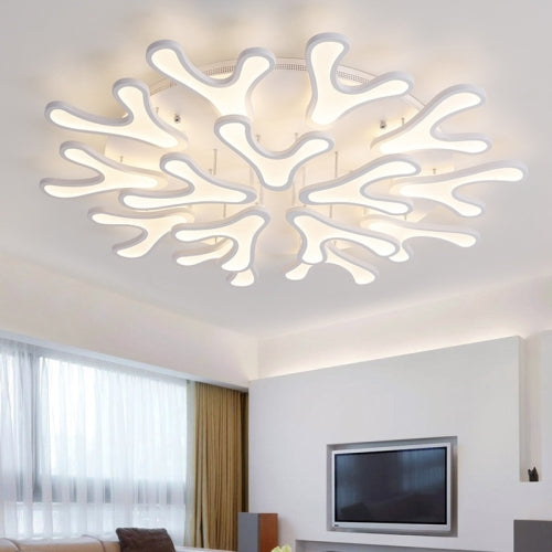 Simple Modern Led Ceiling Lamp Creative Atmosphere Hotel Lobby Ceiling Lamp Living Room Nordic Flower Ceiling Lamp, 15 Heads 1200mm (White Light)