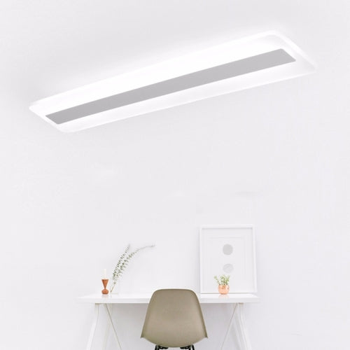 Rectangular Simple Modern Atmosphere Creative Hall Study LED Ceiling Lamp, Size: 100x9cm(White Light)