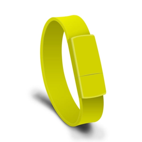 MicroDrive 32GB USB 2.0 Fashion Bracelet Wristband U Disk (Yellow)