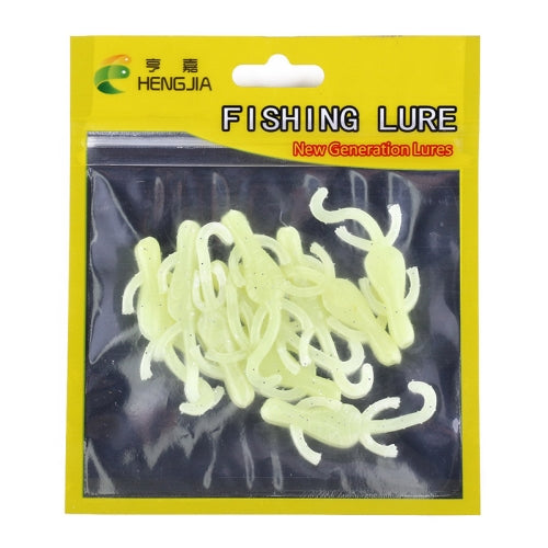 HENGJIA SO103 10 PCS 5cm/1g Gecko Shaped Simulation Fish Bait Soft Bait for Fishing (Fluorescent Yellow)